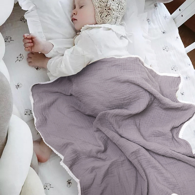 Otulaczek ręcznik dla niemowląt bawełna gaza muślin koce stałe - Wianko - 9