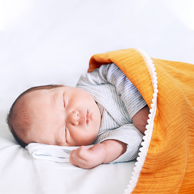 Otulaczek ręcznik dla niemowląt bawełna gaza muślin koce stałe - Wianko - 15