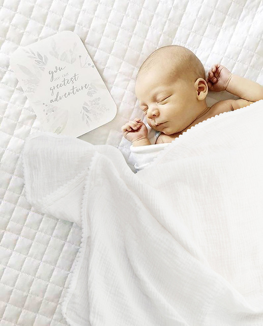 Otulaczek ręcznik dla niemowląt bawełna gaza muślin koce stałe - Wianko - 6