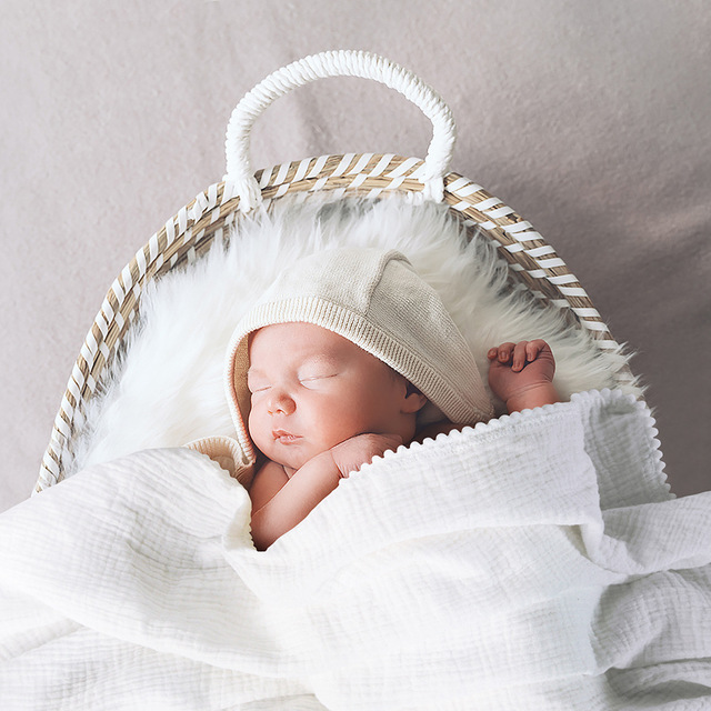 Otulaczek ręcznik dla niemowląt bawełna gaza muślin koce stałe - Wianko - 14