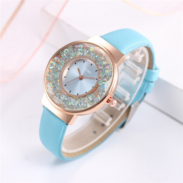 Luksusowy zegarek damski z projektantem kwarcowym na pasku skórzanej - Wianko - 5