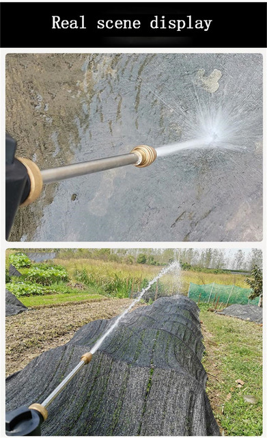 Wąż ogrodowy elastyczny z wysokim ciśnieniem wraz z pistoletem wodnym, idealny do podlewania ogrodu i mycia oraz wzbogacania wodą za pomocą piany i dyszy metalowej Lance - Wianko - 16