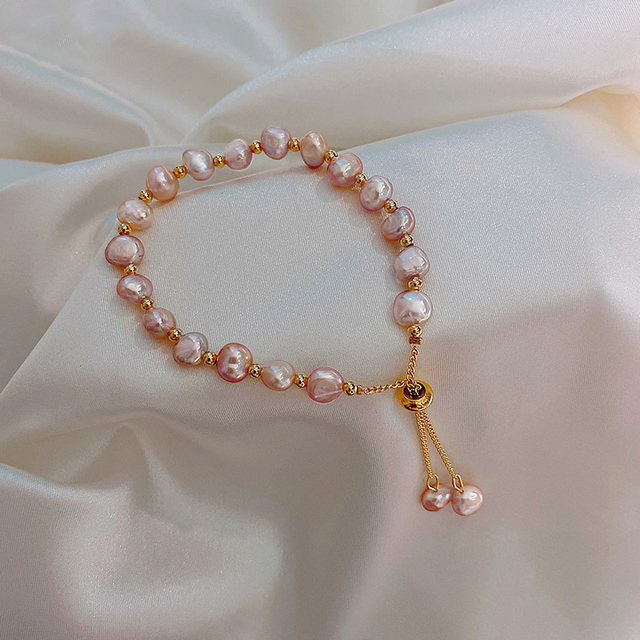 Barokowa bransoletka z naturalną perłą - nowość 2021, sexi i modna, idealna dla kobiet, ukazuje temperament, biżuteria z Korei Południowej - Wianko - 1
