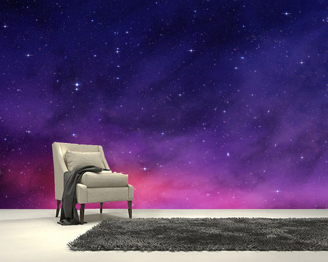Tapeta 3D z galaktycznym niebem - dekoracja domu (salon, sypialnia) - Wianko - 2