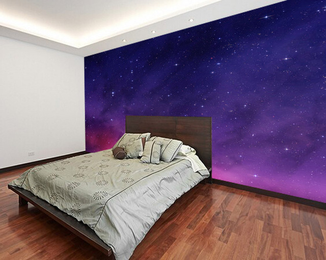 Tapeta 3D z galaktycznym niebem - dekoracja domu (salon, sypialnia) - Wianko - 4