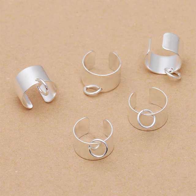 Regulowany element do kolczyka typu Ear Cuff z mosiądzu, 10 sztuk/partia, 10x6mm, do biżuterii DIY, wykończenia i elementy biżuterii - Wianko - 2