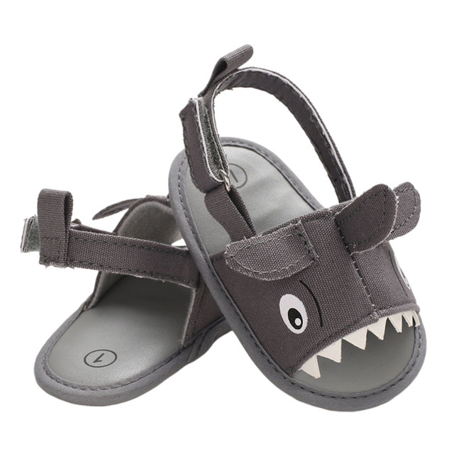 Sandały Śliczne Shark dla chłopców, miękka podeszwa, antypoślizgowe, oddychające, dla noworodka 0-18M - Wianko - 4