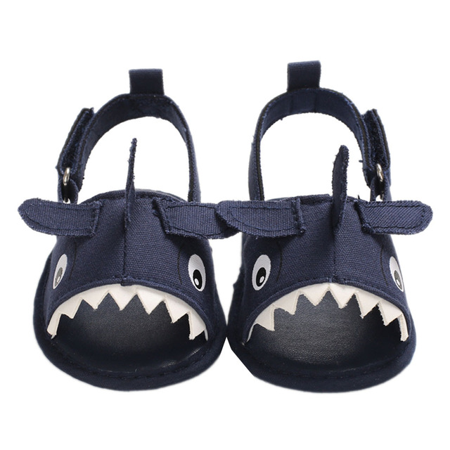Sandały Śliczne Shark dla chłopców, miękka podeszwa, antypoślizgowe, oddychające, dla noworodka 0-18M - Wianko - 7