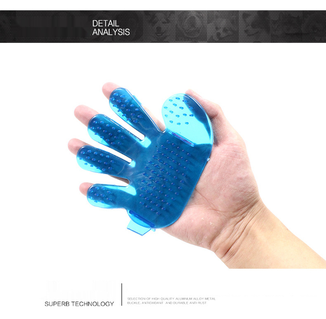 Rękawica do pielęgnacji dla psa - plastikowa dłoń w kształcie pięciopalczastej szczotki - Wianko - 14