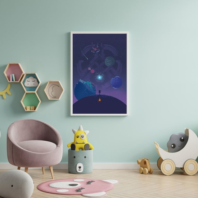 Plakat zewnętrznych wildów planet - projekt gra wideo - sztuka malarstwo plakat obraz dekoracja ściany - salon Home Decor (bez ramki) - Wianko - 2