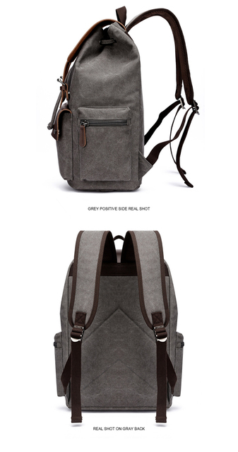 Plecak płócienny w stylu vintage - nowość 2022, idealny na laptopa i do szkoły, dla mężczyzn, duża pojemność - Wianko - 13