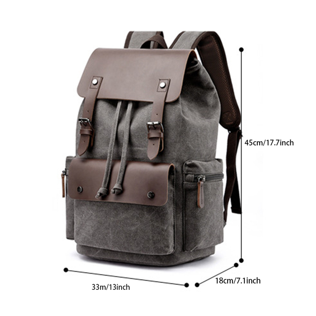 Plecak płócienny w stylu vintage - nowość 2022, idealny na laptopa i do szkoły, dla mężczyzn, duża pojemność - Wianko - 3