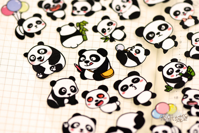 Naklejki dekoracyjne Nekoni Panda Shiba alpaki Scrapbooking DIY - Wianko - 25