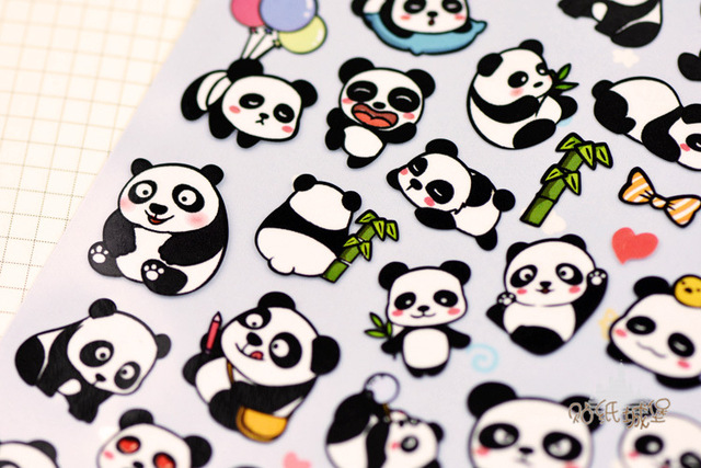Naklejki dekoracyjne Nekoni Panda Shiba alpaki Scrapbooking DIY - Wianko - 23