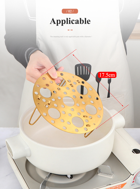 Wielofunkcyjne okrągłe naczynie do gotowania na parze ze stali nierdzewnej - wytrzymałe i trwałe - Wianko - 6