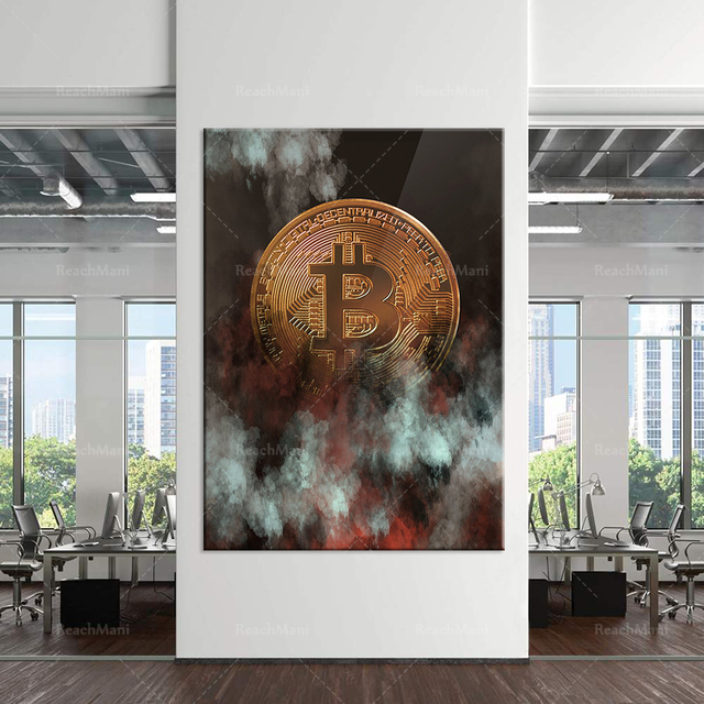 Inwestycyjne Prezenty Artystyczne Bitcoin Print - Powstanie z Popiołów dla Domu lub Biura - Wianko - 7