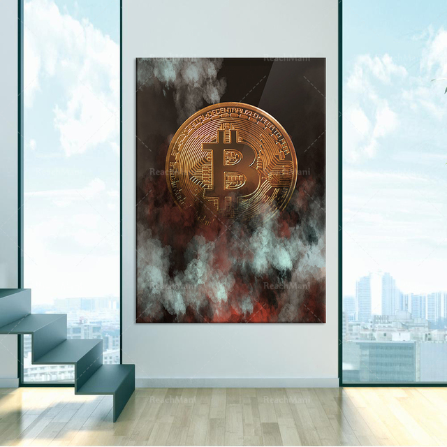 Inwestycyjne Prezenty Artystyczne Bitcoin Print - Powstanie z Popiołów dla Domu lub Biura - Wianko - 5
