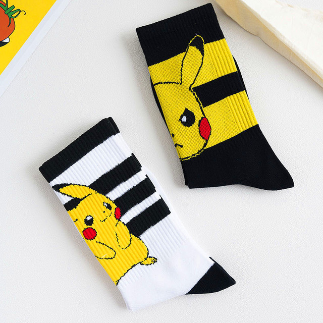 Pikachued skarpetki Anime Pokemon dla mężczyzn i kobiet - bawełniane, rysunek Dziecko, utrzymujące ciepło Squirtle, Charmander, Bulbasaur - prezent cosplay - Wianko - 4