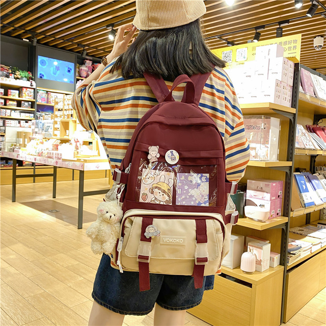 Wodoodporny plecak EnoPella dla kobiet, nastolatek i dziewczyn - model Kawaii BookBag z miejsce na laptopa i słodkim designem - Wianko - 11