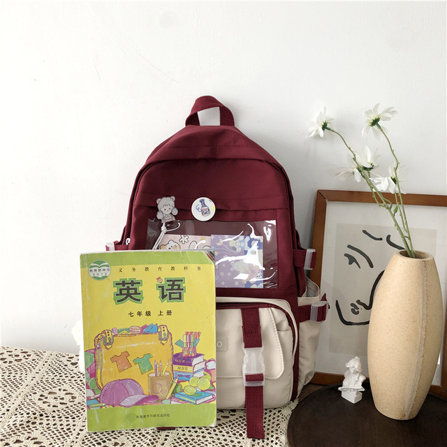 Wodoodporny plecak EnoPella dla kobiet, nastolatek i dziewczyn - model Kawaii BookBag z miejsce na laptopa i słodkim designem - Wianko - 7