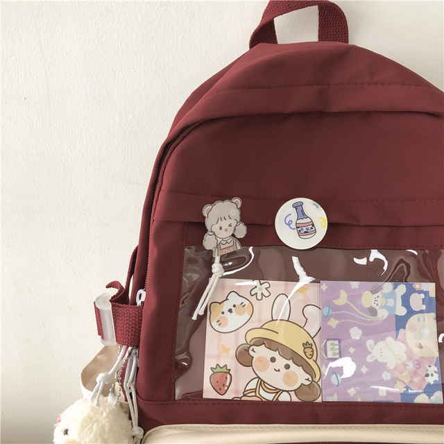 Wodoodporny plecak EnoPella dla kobiet, nastolatek i dziewczyn - model Kawaii BookBag z miejsce na laptopa i słodkim designem - Wianko - 22