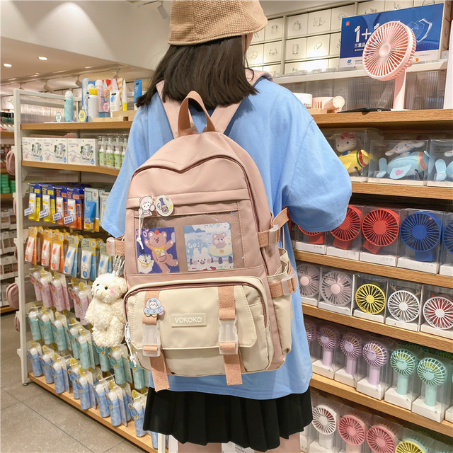Wodoodporny plecak EnoPella dla kobiet, nastolatek i dziewczyn - model Kawaii BookBag z miejsce na laptopa i słodkim designem - Wianko - 18