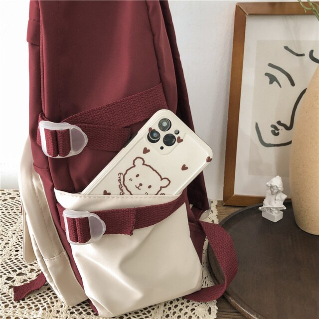 Wodoodporny plecak EnoPella dla kobiet, nastolatek i dziewczyn - model Kawaii BookBag z miejsce na laptopa i słodkim designem - Wianko - 26