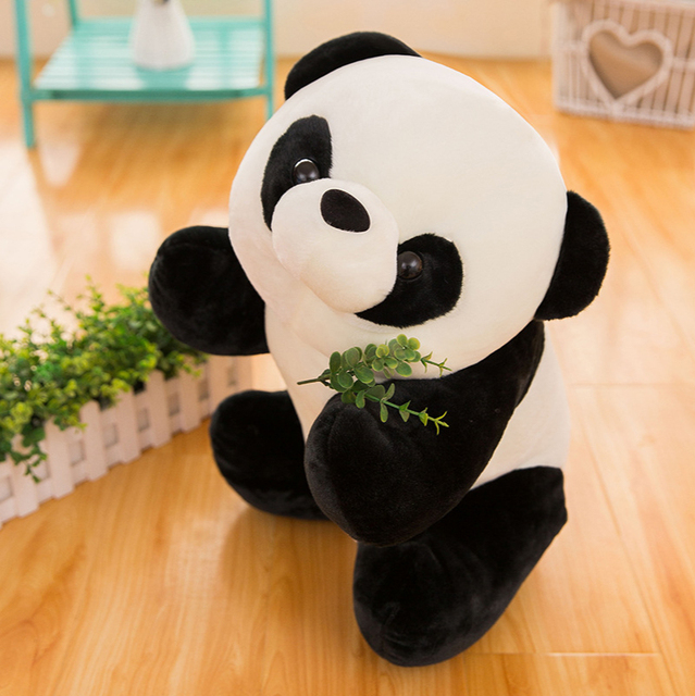 Śliczna duża pluszowa panda do spania - zabawka kreatywna z modnymi filmowymi lalkami dla dzieci na wakacje i urodziny (Ekskluzywny prezent) - Wianko - 1