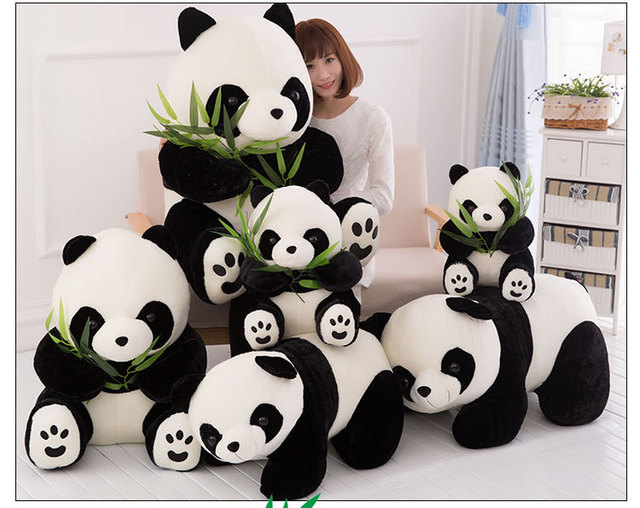 Śliczna duża pluszowa panda do spania - zabawka kreatywna z modnymi filmowymi lalkami dla dzieci na wakacje i urodziny (Ekskluzywny prezent) - Wianko - 17
