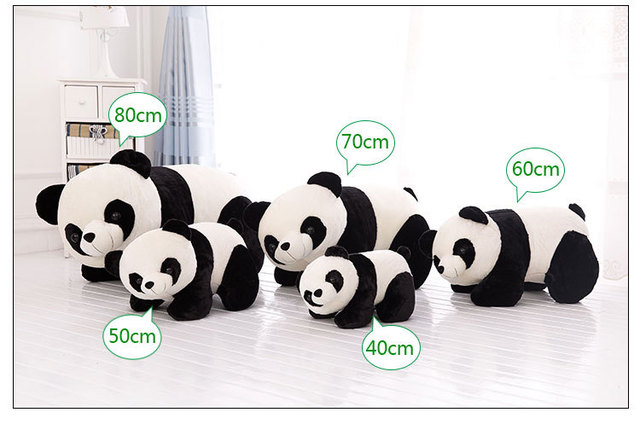 Śliczna duża pluszowa panda do spania - zabawka kreatywna z modnymi filmowymi lalkami dla dzieci na wakacje i urodziny (Ekskluzywny prezent) - Wianko - 8