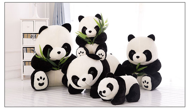 Śliczna duża pluszowa panda do spania - zabawka kreatywna z modnymi filmowymi lalkami dla dzieci na wakacje i urodziny (Ekskluzywny prezent) - Wianko - 14