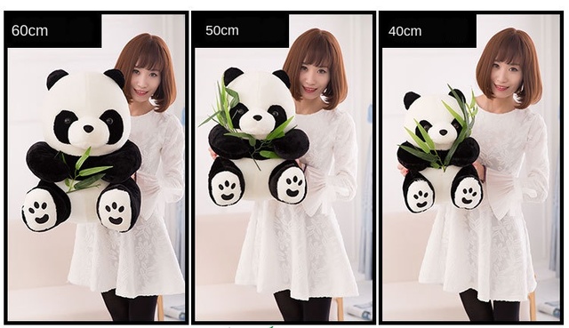 Śliczna duża pluszowa panda do spania - zabawka kreatywna z modnymi filmowymi lalkami dla dzieci na wakacje i urodziny (Ekskluzywny prezent) - Wianko - 10