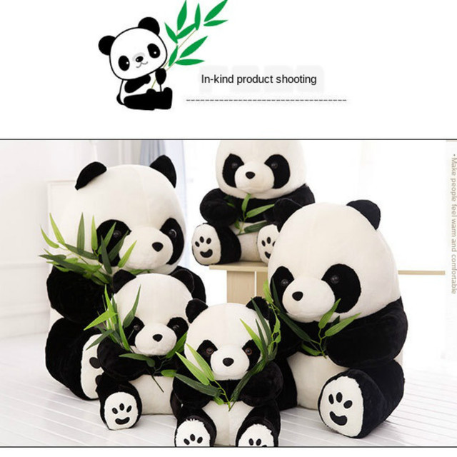 Śliczna duża pluszowa panda do spania - zabawka kreatywna z modnymi filmowymi lalkami dla dzieci na wakacje i urodziny (Ekskluzywny prezent) - Wianko - 6