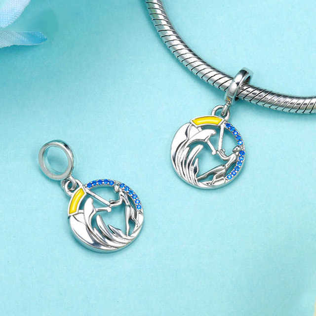 Krab wisiorek z koralikami Pandora na bransoletkę - moda lato morze 925 srebro dla kobiet - Wianko - 22