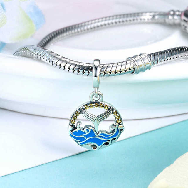 Krab wisiorek z koralikami Pandora na bransoletkę - moda lato morze 925 srebro dla kobiet - Wianko - 26
