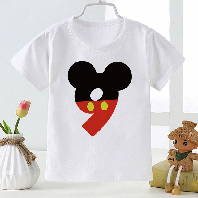 Koszula dla chłopców i dziewczynek z motywem kreskówkowym Disney Myszka Minnie z numerami od 0 do 9 dla dzieci - Top T-shirt Harajuku Baby - Wianko - 21