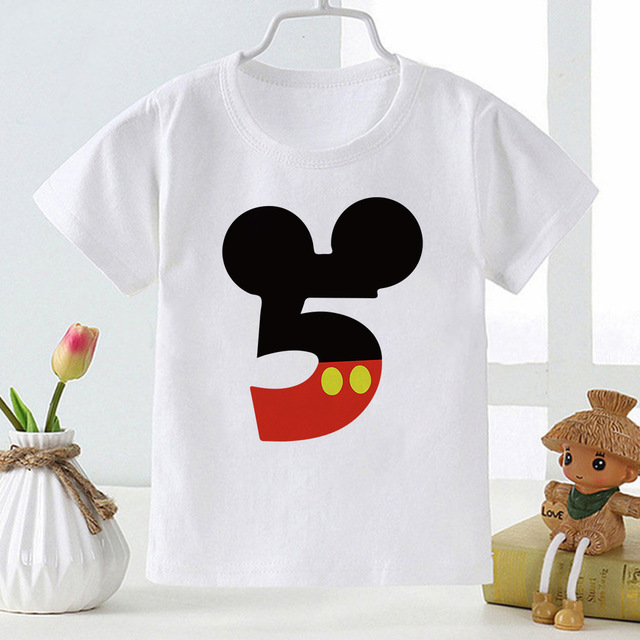Koszula dla chłopców i dziewczynek z motywem kreskówkowym Disney Myszka Minnie z numerami od 0 do 9 dla dzieci - Top T-shirt Harajuku Baby - Wianko - 17