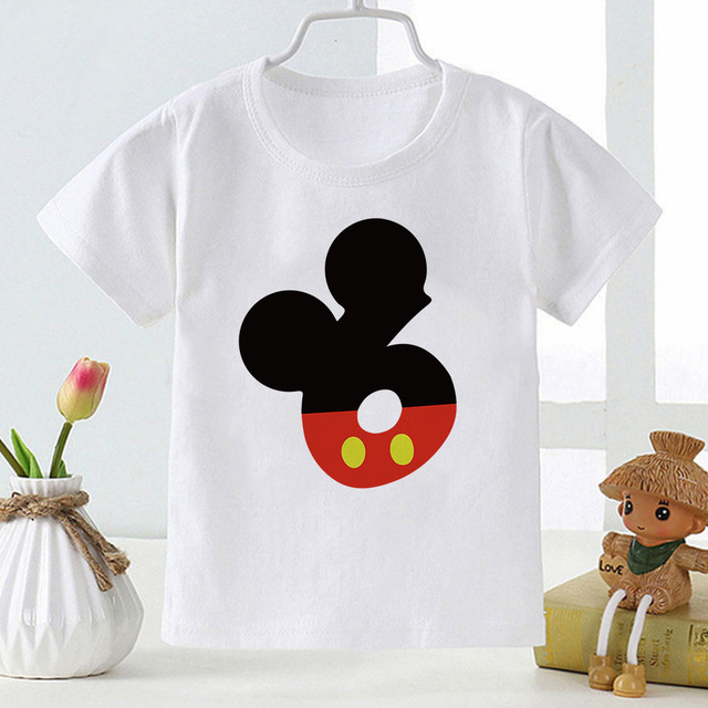 Koszula dla chłopców i dziewczynek z motywem kreskówkowym Disney Myszka Minnie z numerami od 0 do 9 dla dzieci - Top T-shirt Harajuku Baby - Wianko - 18