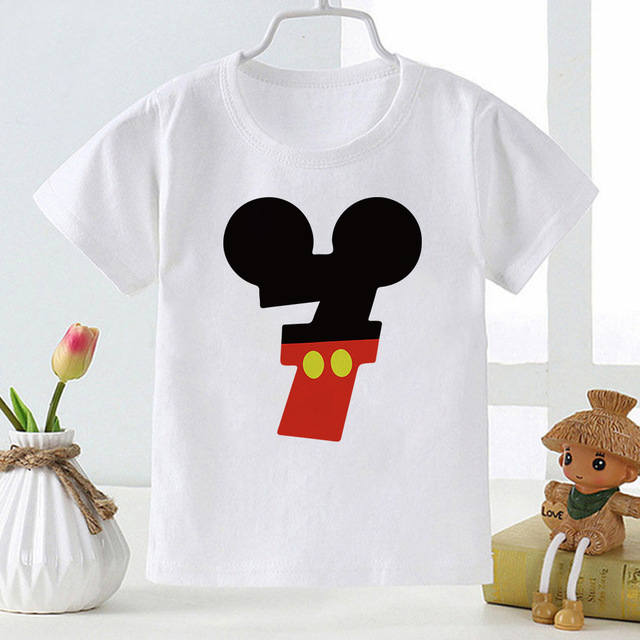 Koszula dla chłopców i dziewczynek z motywem kreskówkowym Disney Myszka Minnie z numerami od 0 do 9 dla dzieci - Top T-shirt Harajuku Baby - Wianko - 19
