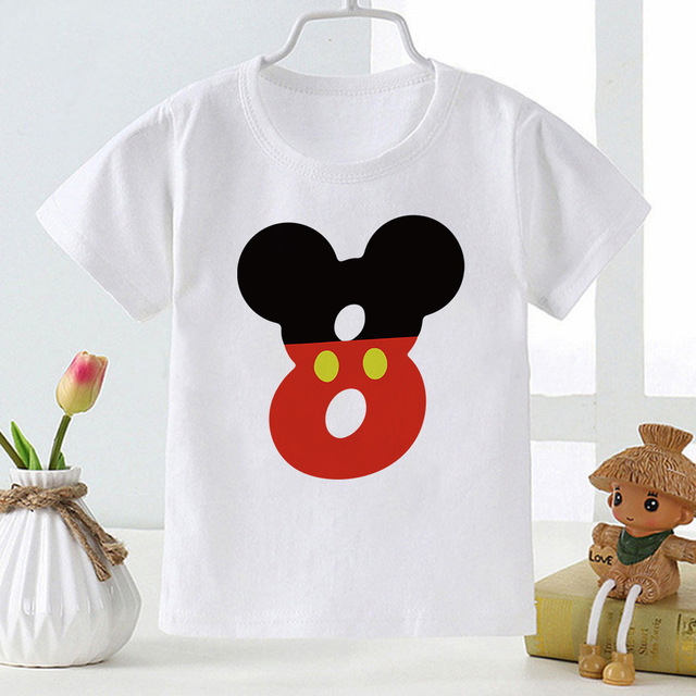 Koszula dla chłopców i dziewczynek z motywem kreskówkowym Disney Myszka Minnie z numerami od 0 do 9 dla dzieci - Top T-shirt Harajuku Baby - Wianko - 20