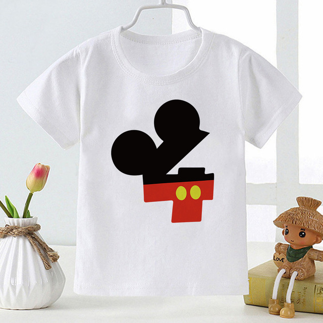 Koszula dla chłopców i dziewczynek z motywem kreskówkowym Disney Myszka Minnie z numerami od 0 do 9 dla dzieci - Top T-shirt Harajuku Baby - Wianko - 16