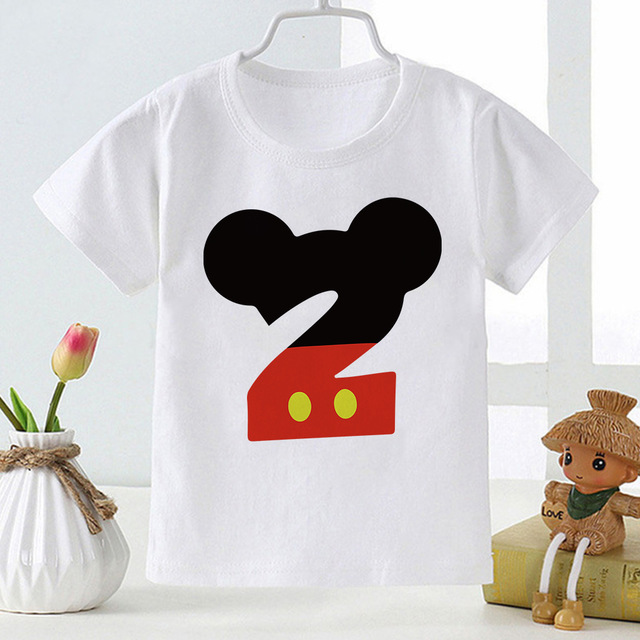 Koszula dla chłopców i dziewczynek z motywem kreskówkowym Disney Myszka Minnie z numerami od 0 do 9 dla dzieci - Top T-shirt Harajuku Baby - Wianko - 14