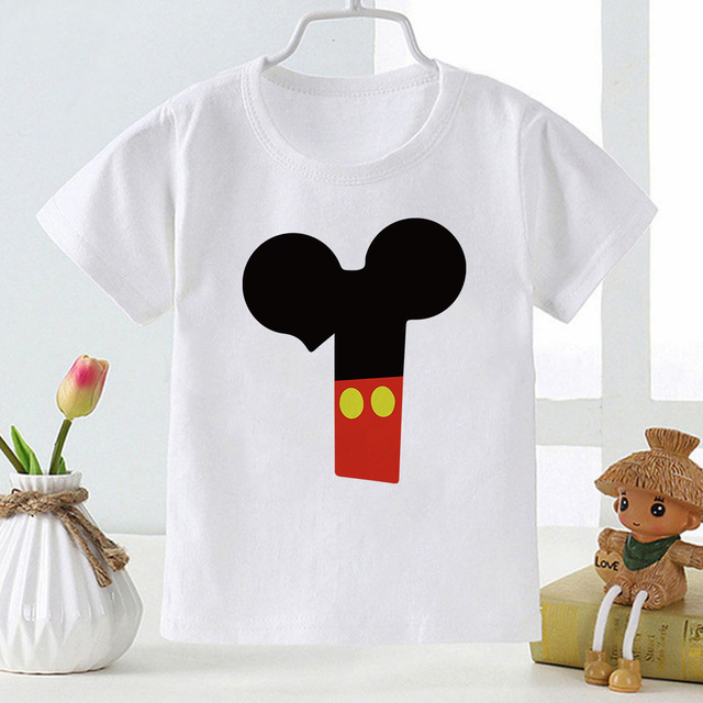Koszula dla chłopców i dziewczynek z motywem kreskówkowym Disney Myszka Minnie z numerami od 0 do 9 dla dzieci - Top T-shirt Harajuku Baby - Wianko - 13