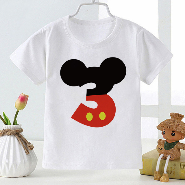 Koszula dla chłopców i dziewczynek z motywem kreskówkowym Disney Myszka Minnie z numerami od 0 do 9 dla dzieci - Top T-shirt Harajuku Baby - Wianko - 15