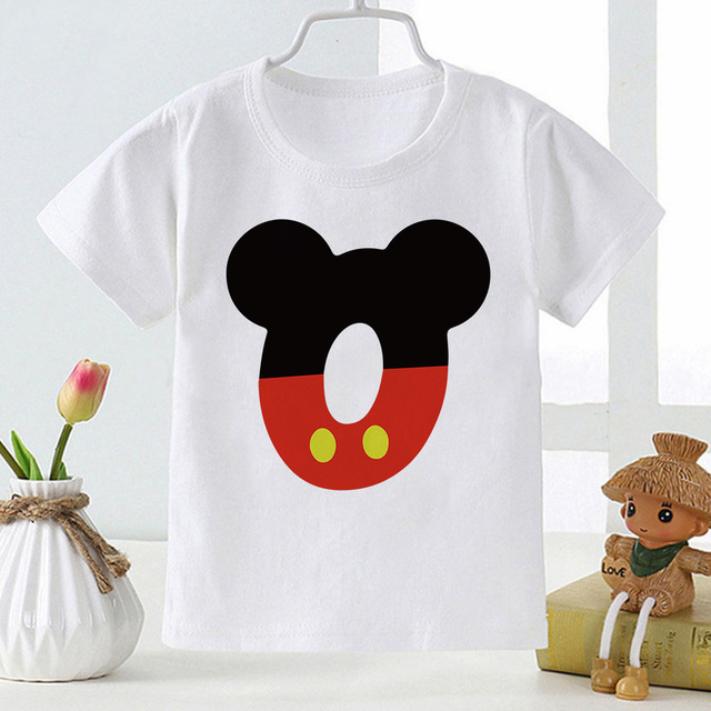 Koszula dla chłopców i dziewczynek z motywem kreskówkowym Disney Myszka Minnie z numerami od 0 do 9 dla dzieci - Top T-shirt Harajuku Baby - Wianko - 12