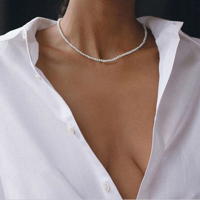 Naszyjnik ZOVOLI Vintage Pearl Choker - moda, elegancja i imitacja białej perły - Wianko - 7