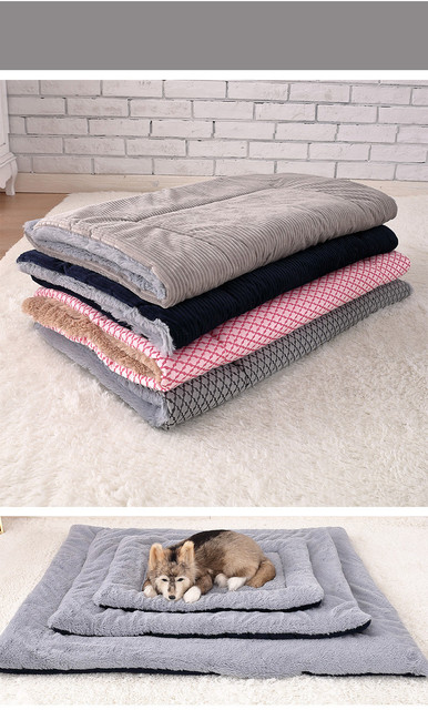Miękka poduszka zimowa dla zwierząt domowych - pogrubiona i ciepła dla psa i kota, idealna do spania na sofie i przykrycia - Wianko - 4