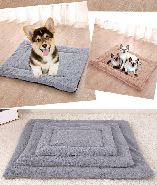 Miękka poduszka zimowa dla zwierząt domowych - pogrubiona i ciepła dla psa i kota, idealna do spania na sofie i przykrycia - Wianko - 1