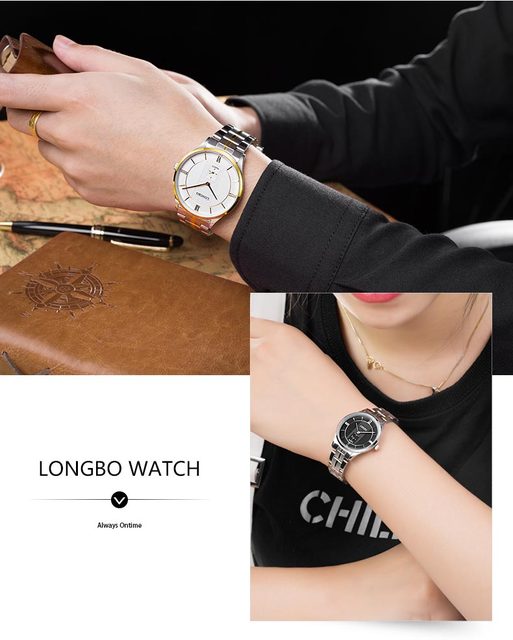 Mężczyźni zegarek kwarcowy marki Top Quality - stalowy pasek, ultra-cienki (80230) - Wianko - 12