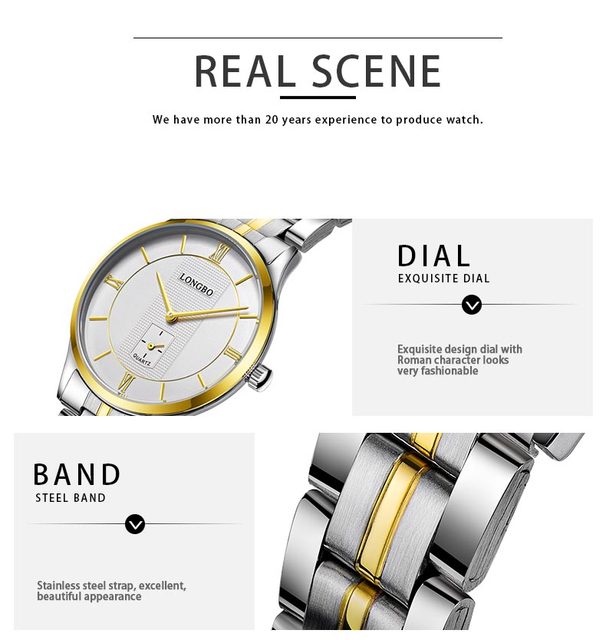 Mężczyźni zegarek kwarcowy marki Top Quality - stalowy pasek, ultra-cienki (80230) - Wianko - 9